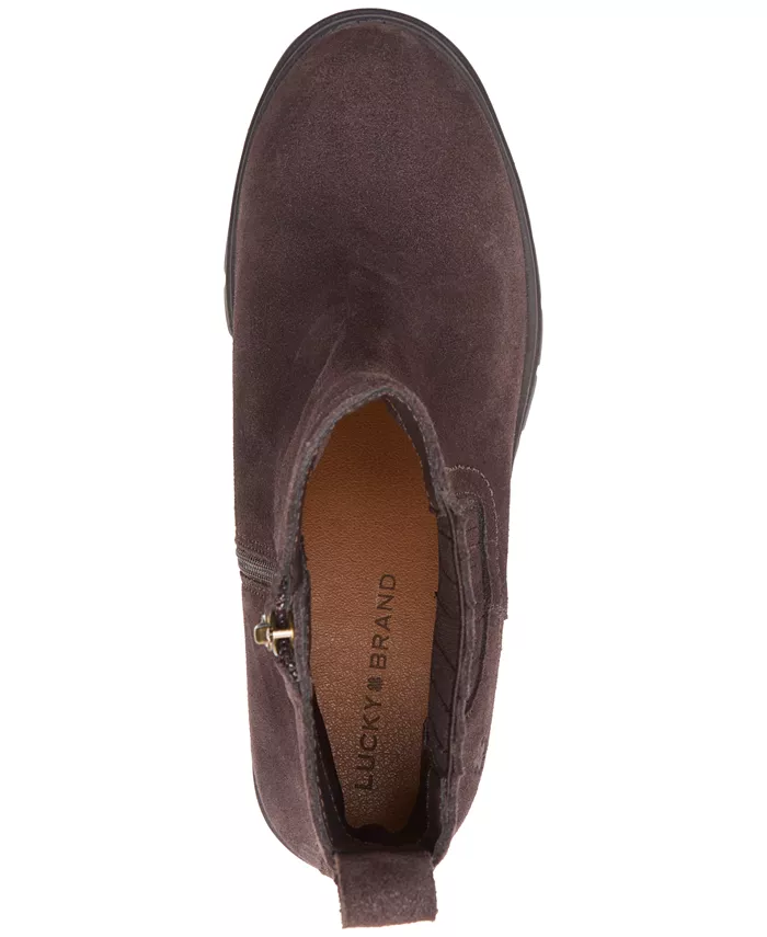 Женские ботильоны Sondruh Gore Wedge Lucky Brand, коричневый — фото 4