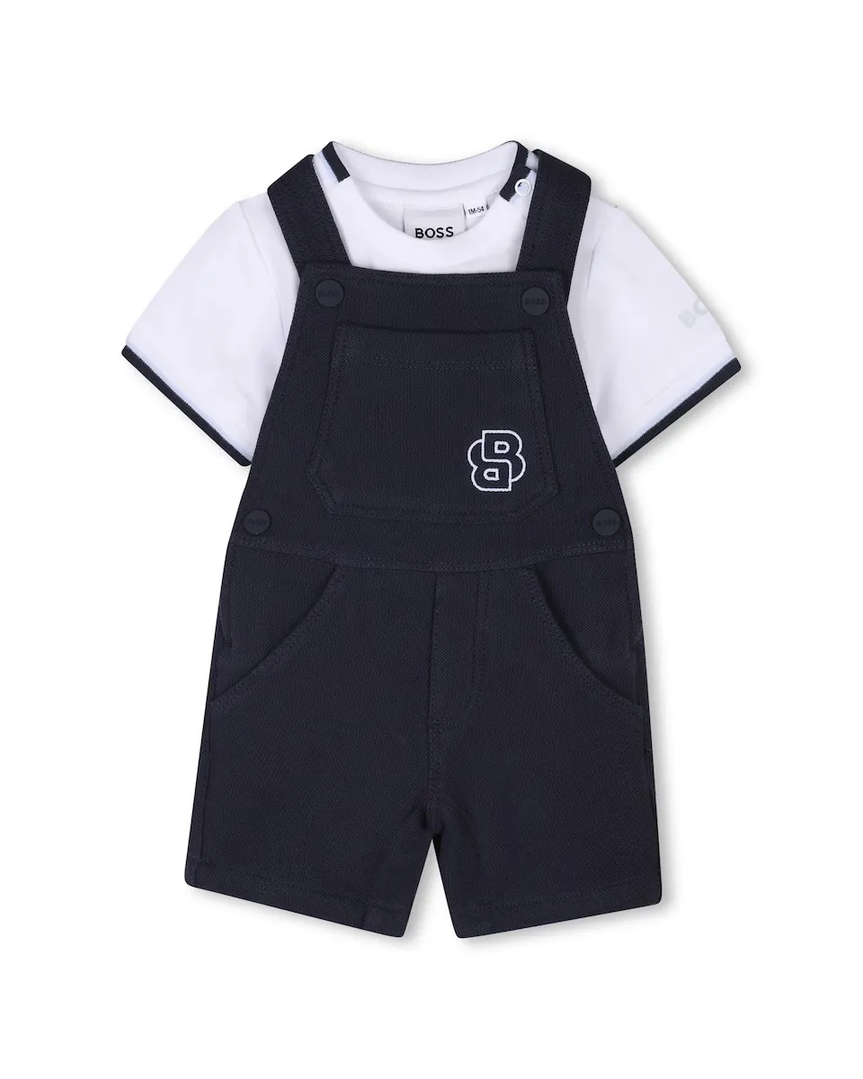 

Черный комплект для мальчиков с короткими рукавами BOSS Kidswear, чёрный