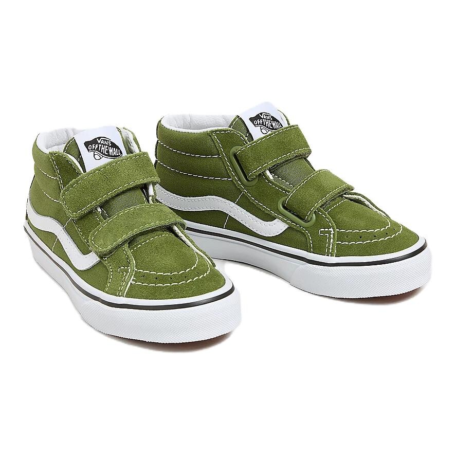 SK8 MID Детские кроссовки для скейтбординга, детские, среднего размера, зеленые Vans, зеленый — фото 3