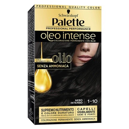 

Стойкая краска для волос Oleo Intense 1-10 Deep Black, Schwarzkopf