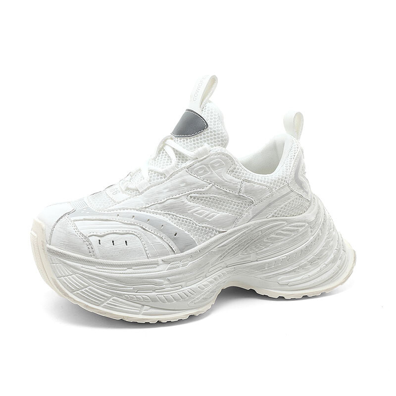 

Кроссовки женские толстые низкие Qitumaul, цвет White [Platform Height Increasing 7cm]