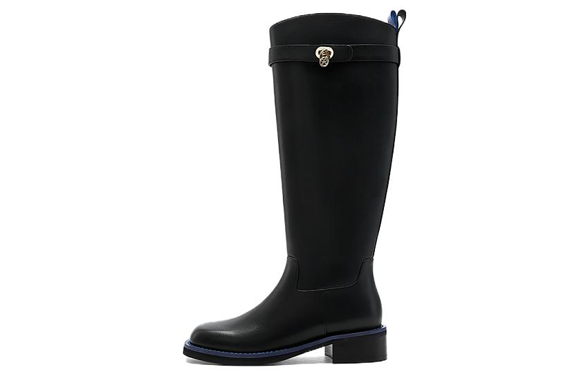 NINE WEST Сапоги женские, черно-синие, высота 3 см