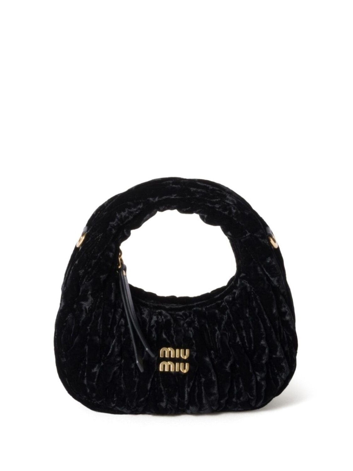

Miu Miu бархатная мини-сумка Wander, черный