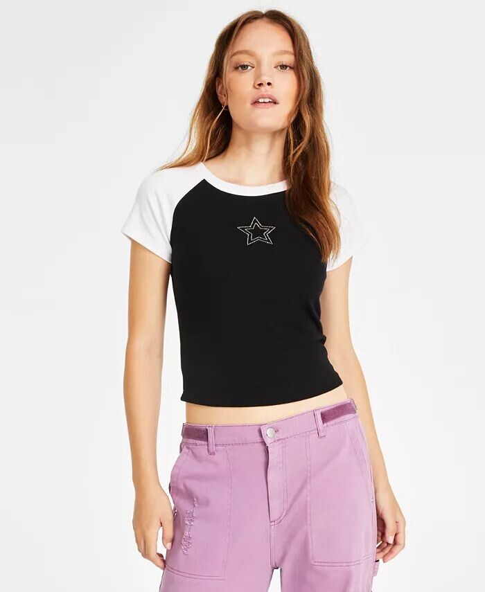 

Бейсбольная футболка с короткими рукавами для юниоров Hippie Rose, белый
