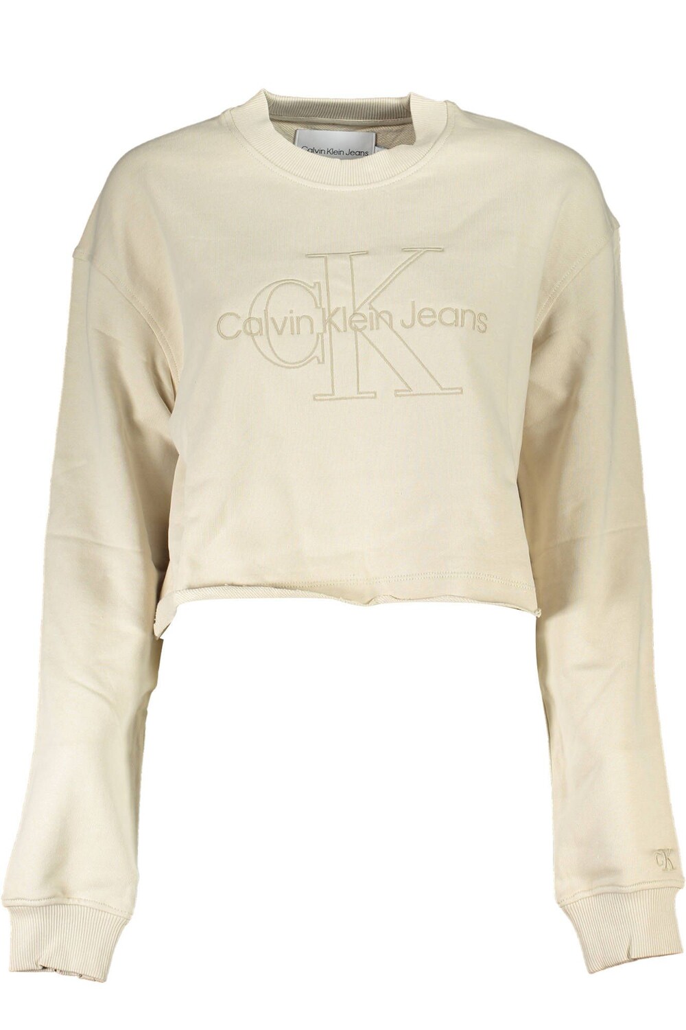 

Бежевый хлопковый женский свитер Calvin Klein