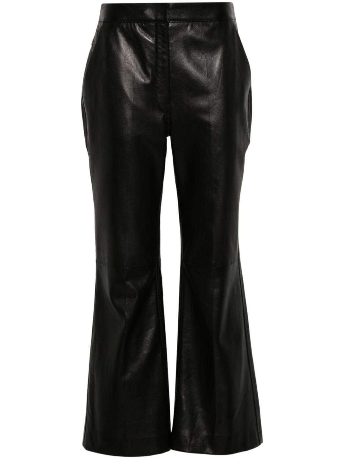 

Jil Sander прямые кожаные брюки, черный