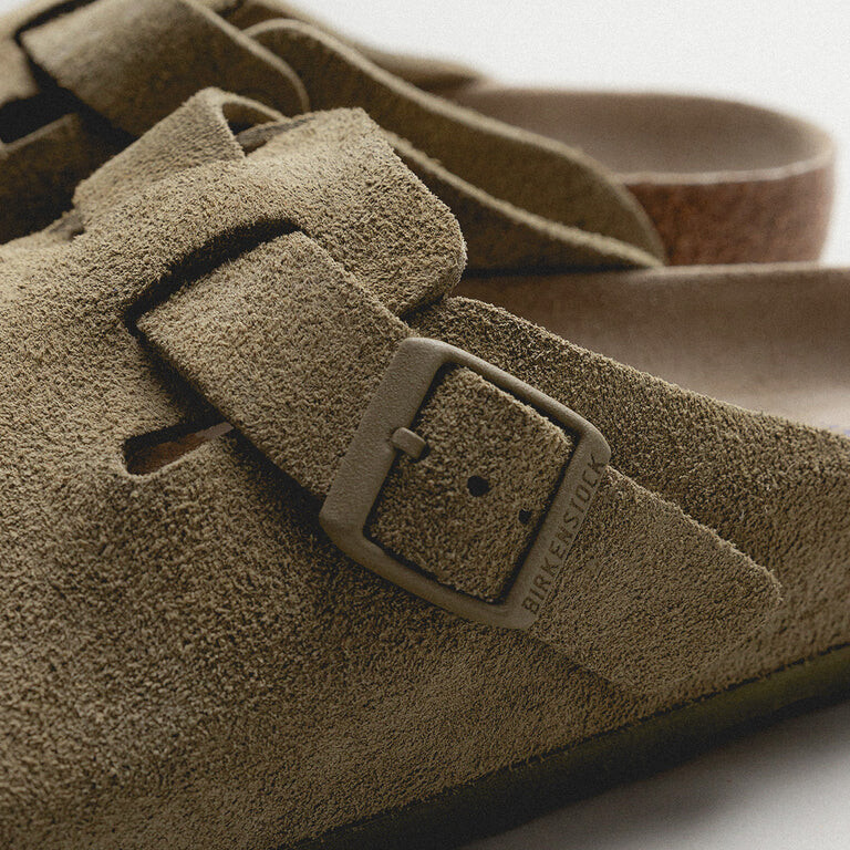 Мюли Birkenstock Boston Soft Footbed Faded Khaki, хаки — фото 3