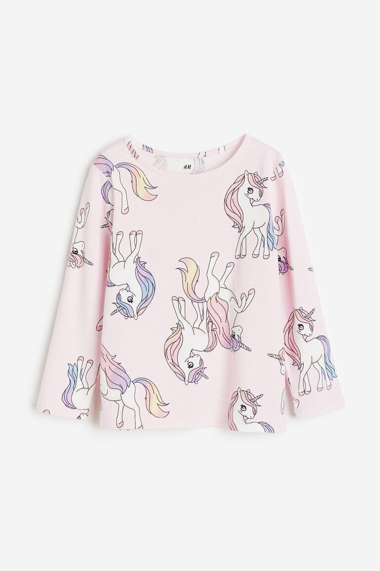 

Топ из джерси с принтом H&M, розовый