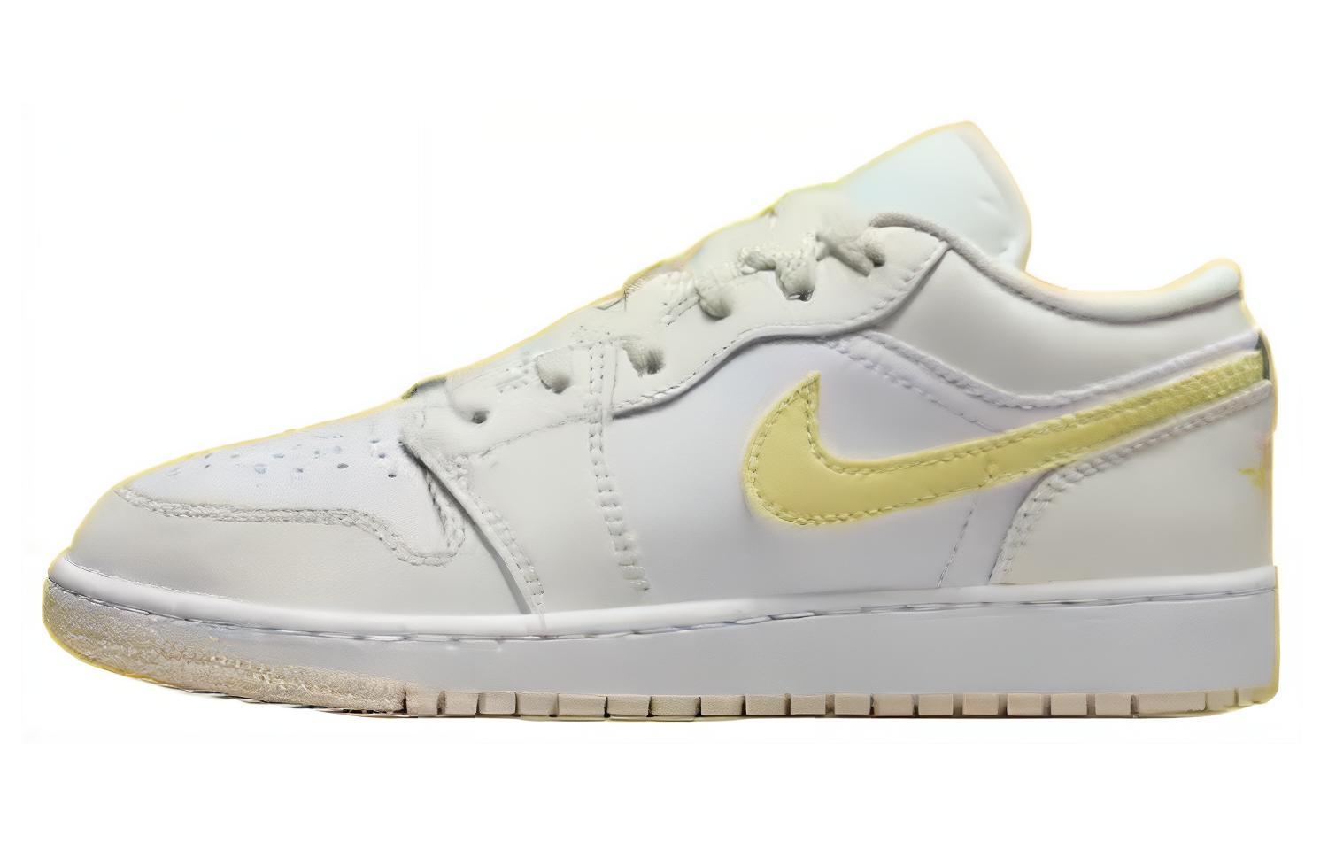 

Кроссовки 1 Low Light Laser Orange GS Jordan, белый/желтый