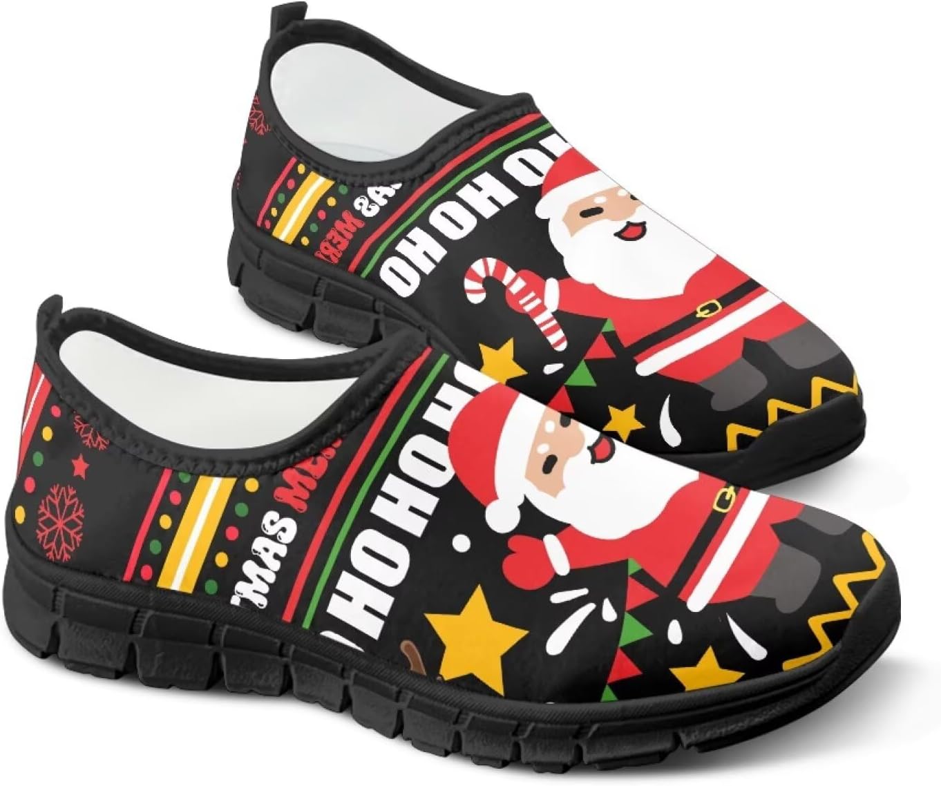 

Удобные женские прогулочные кроссовки, унисекс, повседневная мода, стильные кроссовки Fonplted, Christmas Santa