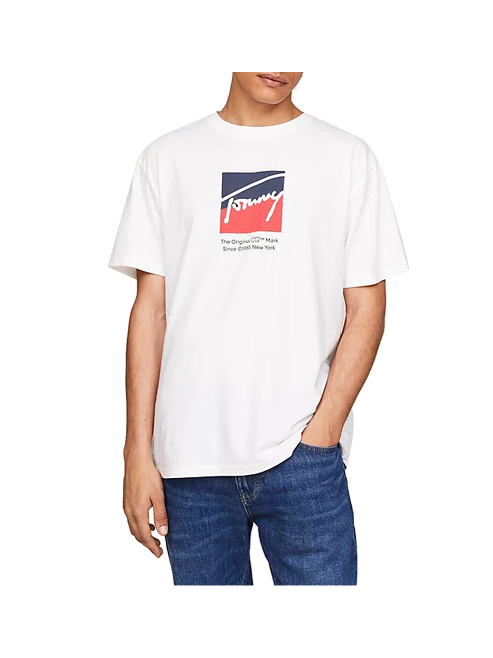 

Белая мужская футболка Tommy Jeans