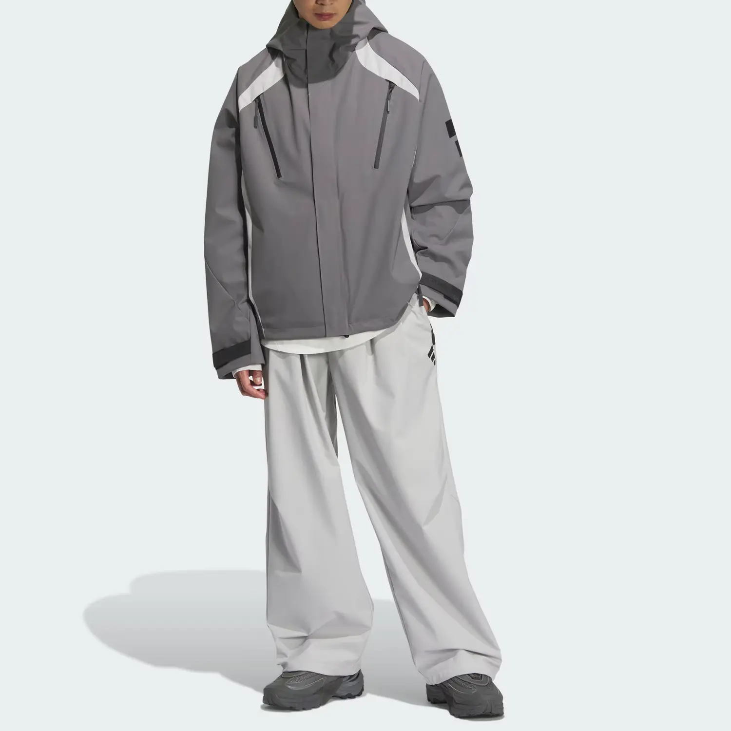 Adidas FUSTL P PT повседневные брюки мужские светло-серый — фото 3