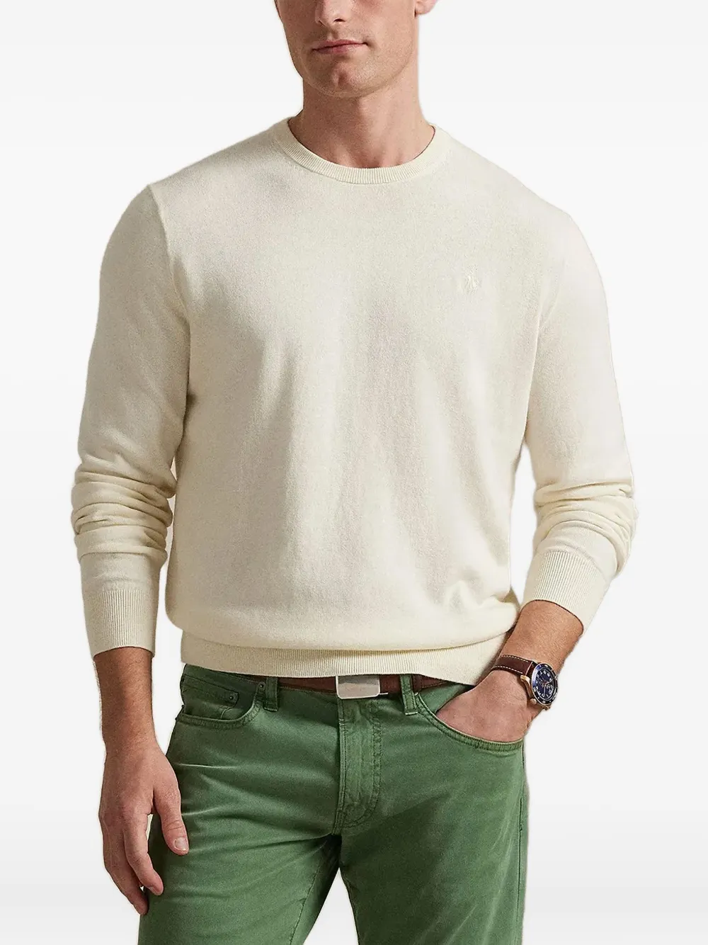 

Свитер с вышитым логотипом POLO RALPH LAUREN, белый