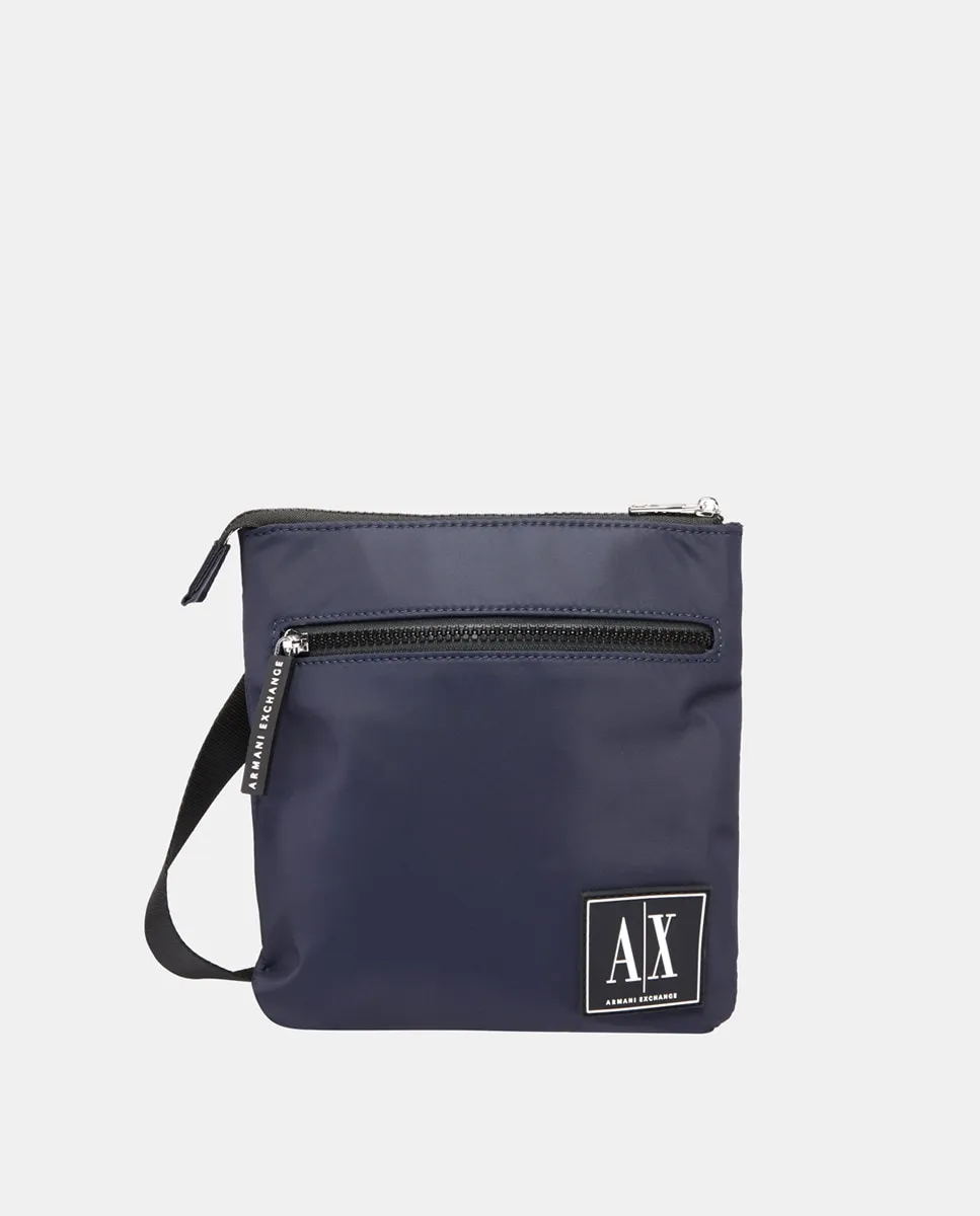 

Мужская нейлоновая сумка через плечо с нашивкой-логотипом Armani Exchange, черный
