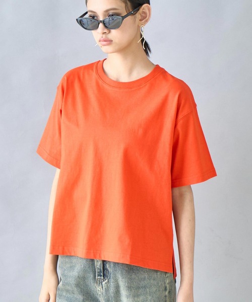 

Футболка с круглым вырезом, американский хлопок Settimissimo, оранжевый