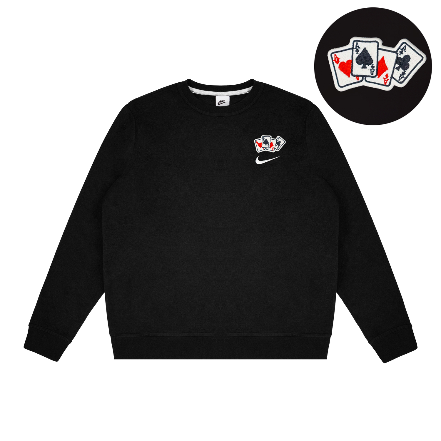 

Nike Dri Fit свитшот Unisex черный Crew Neck Moderate Regular