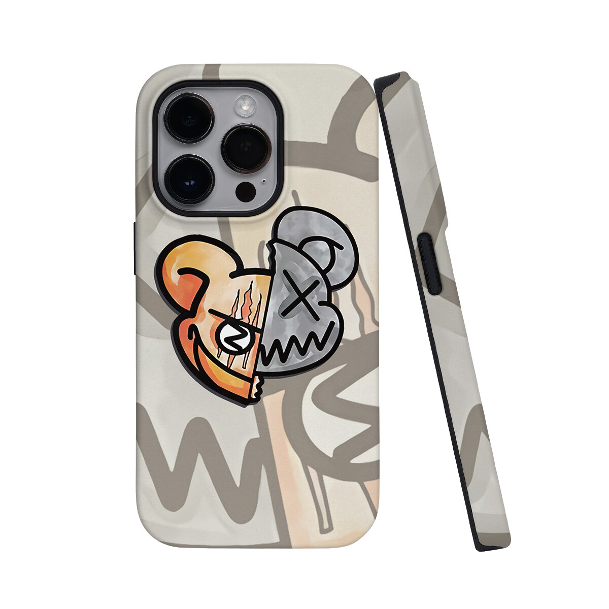 

Чехол для телефона Keshami, Splicing bear face half-pack with magnetic
