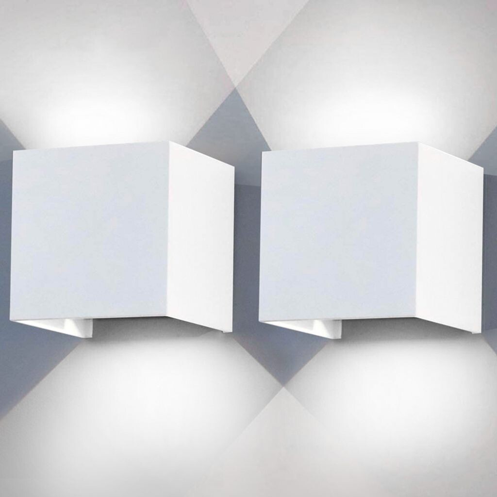 

Jopassy светодиодный настенный светильник, настенный светильник, IP65, лампа для гостиной, прихожей, лестница, настенный светильник, наружное украшение, 12 Вт, белый, холодный белый, упаковка из 4 шт.