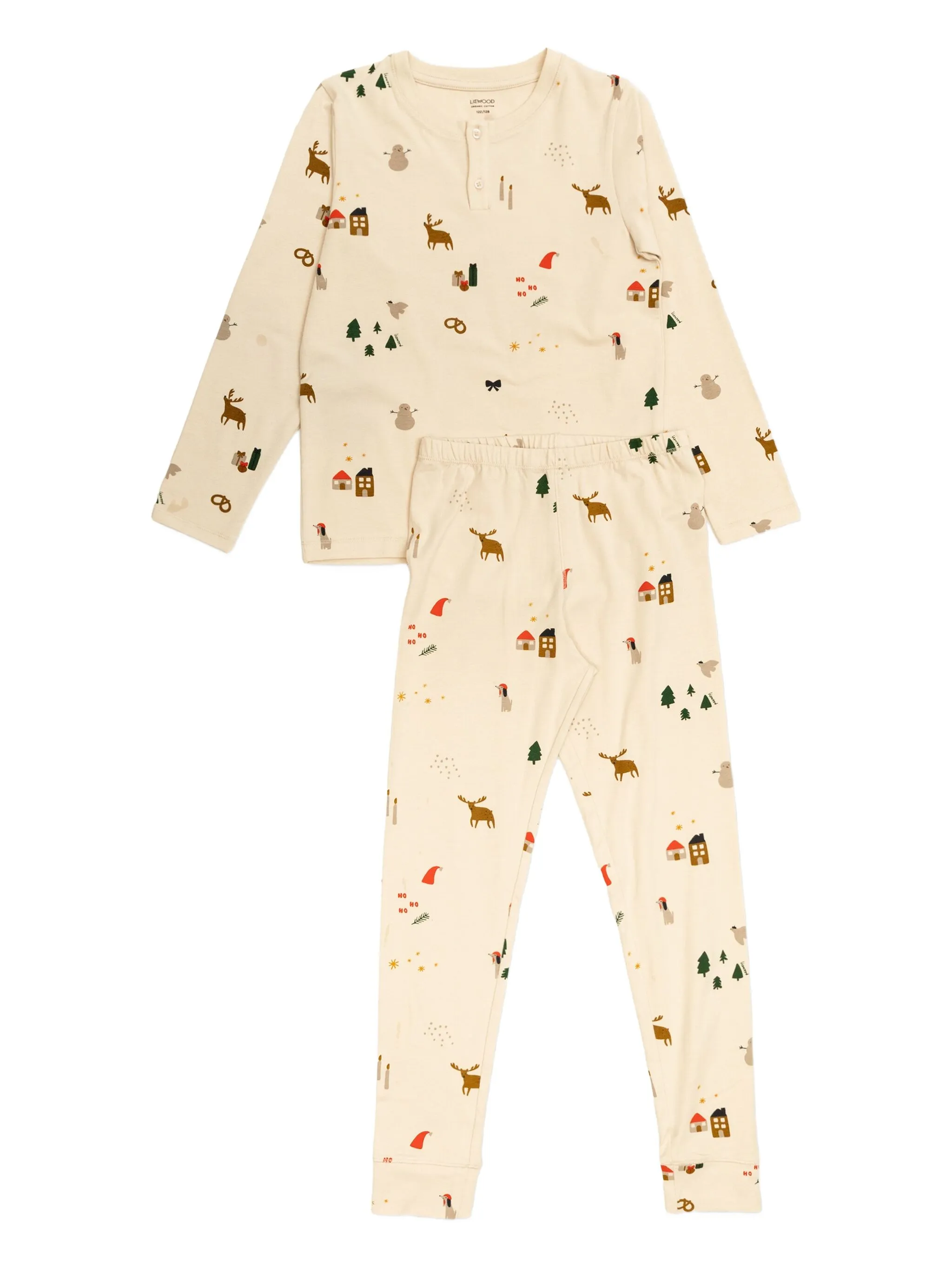 

Пижама Liewood с принтом, кремовый