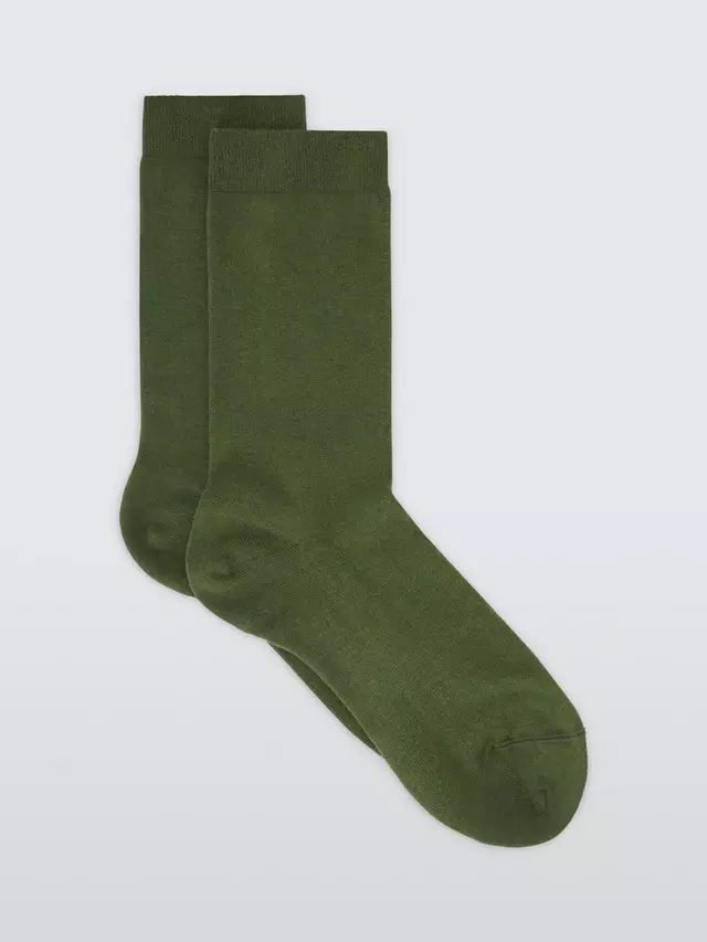 

Носки John Lewis Cotton Cashmere Blend Ankle, оливковый