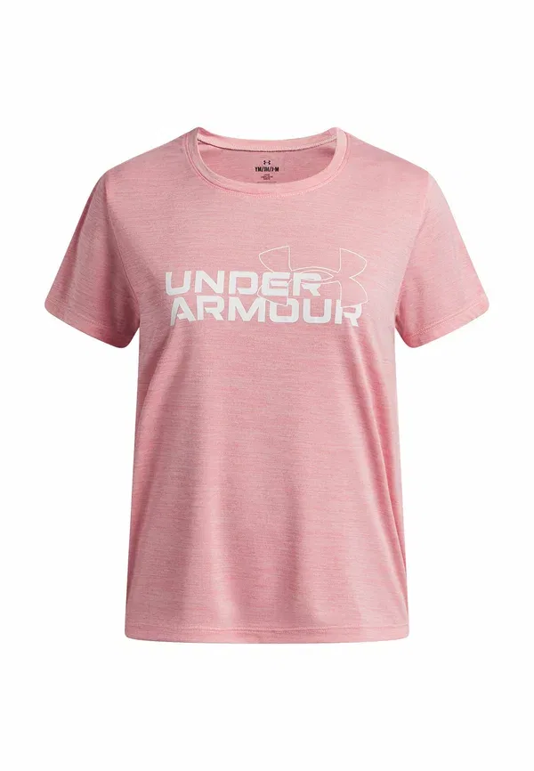Футболка спортивная Tech twist wordmark logo Under Armour, горько-розовый