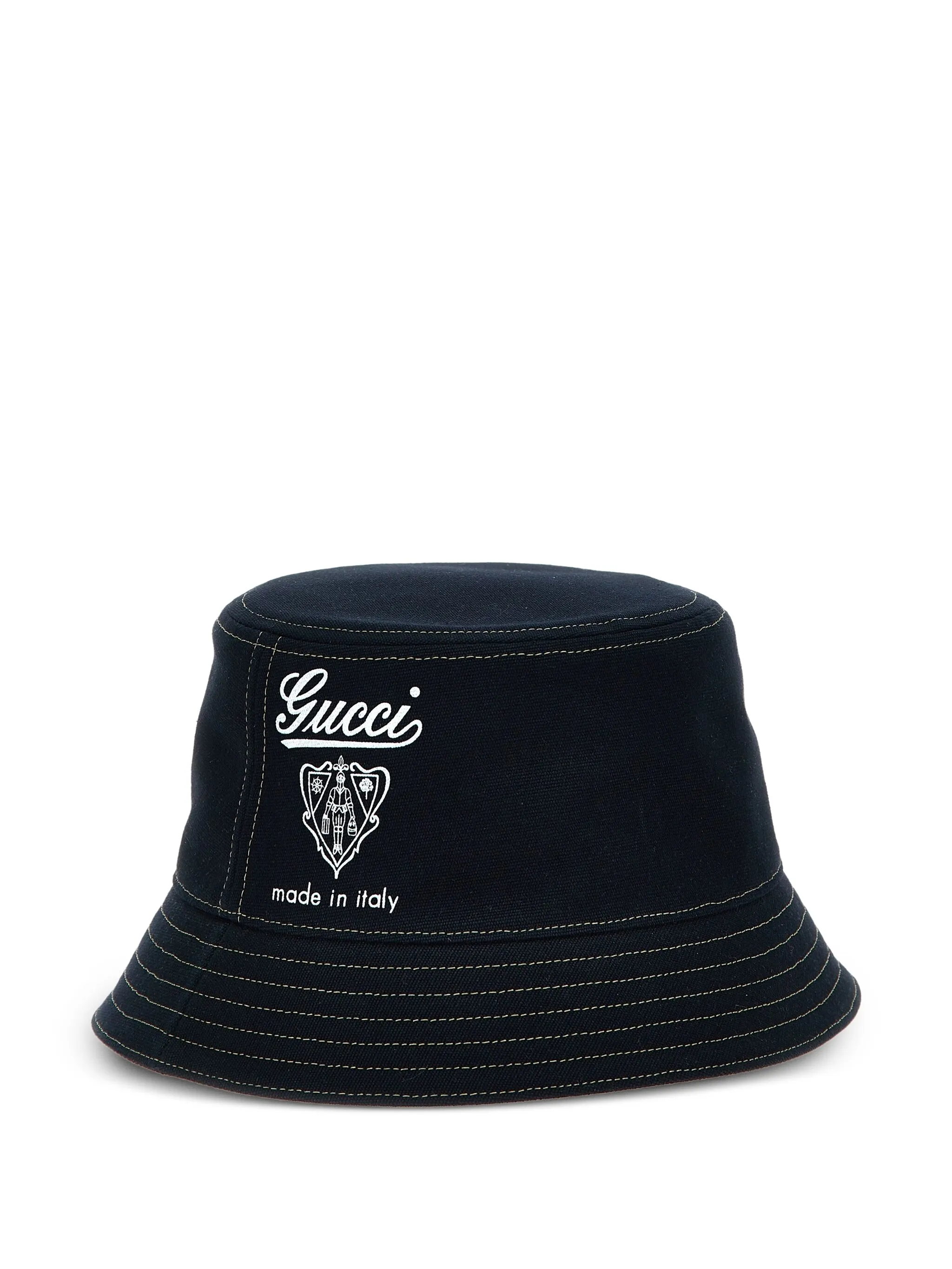 

Панама Coat Of Arms с контрастной строчкой Gucci, синий