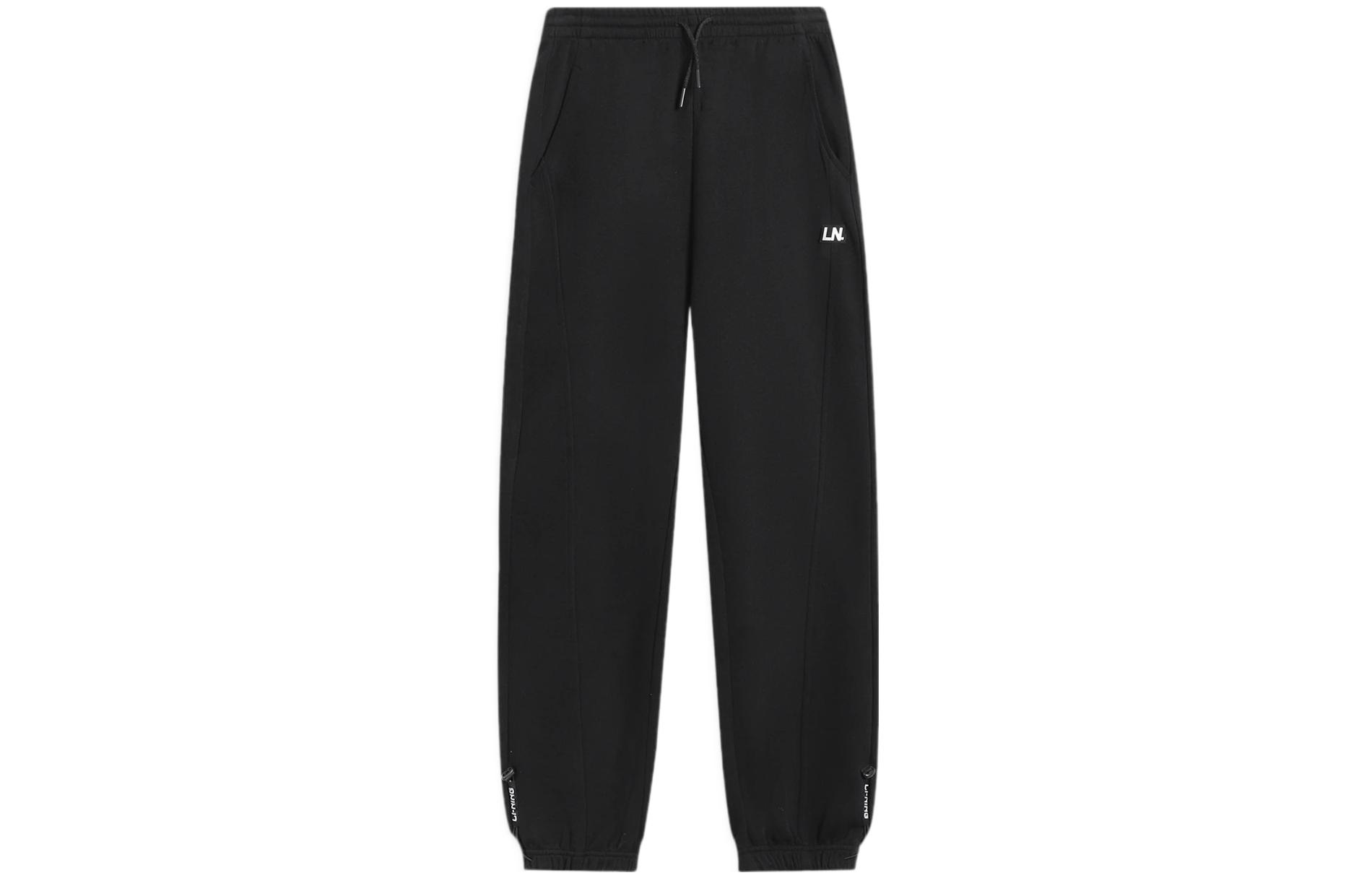 

LINING Коллекция спортивной моды вязаные спортивные штаны Women's Black