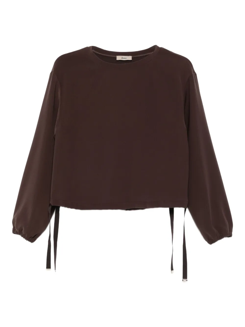 

Свитшот с кулиской на подоле Herno, коричневый