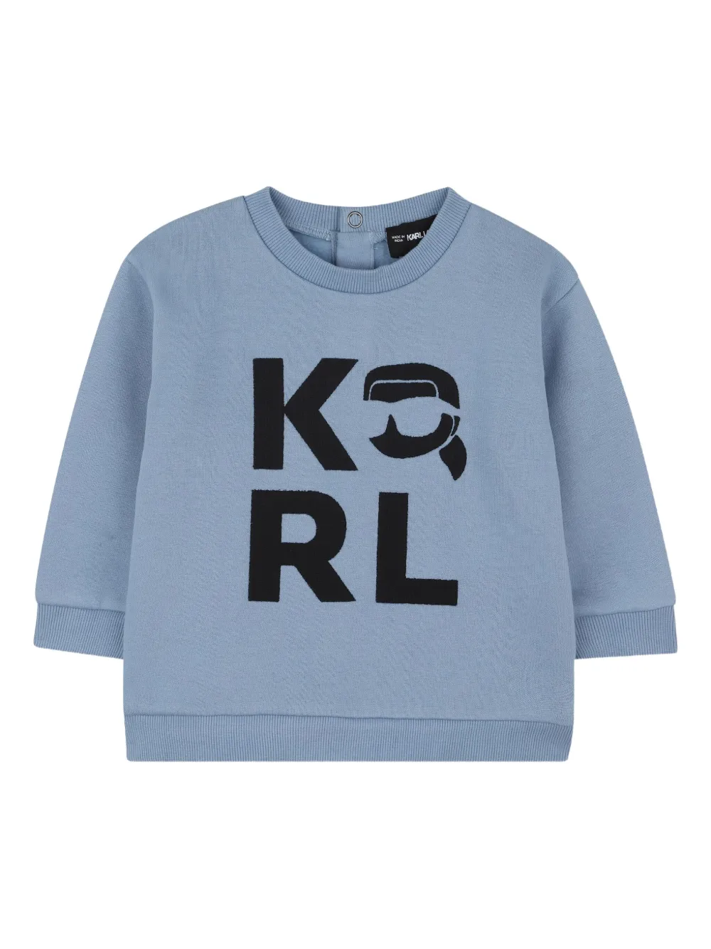 Комплект из толстовки и брюк карго KARL LAGERFELD KIDS, синий — фото 4