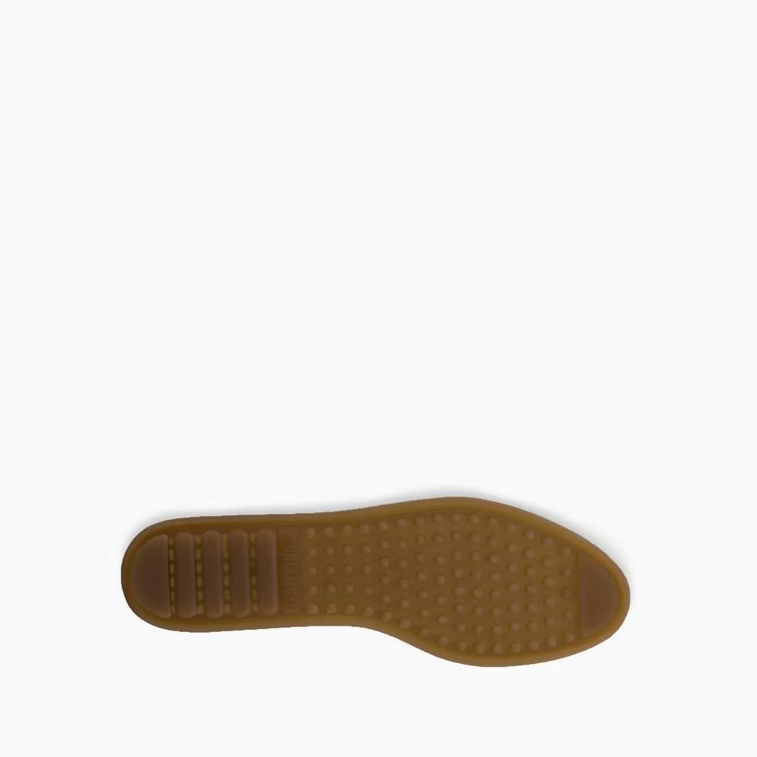 Женские мокасины с килтами на жесткой подошве в каменном цвете Minnetonka — фото 3