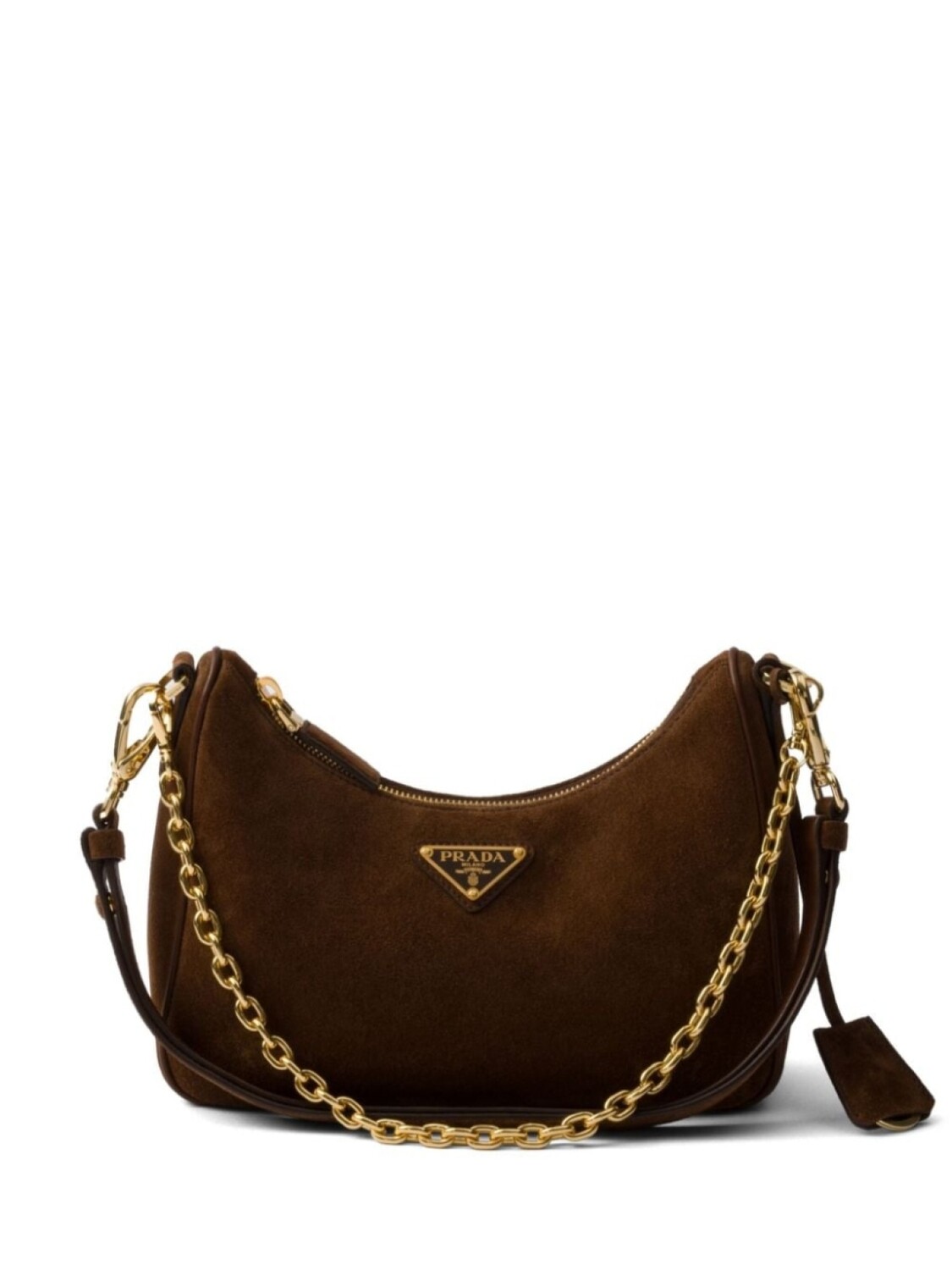 

Мини-сумка из замши Re-Edition Prada, коричневый