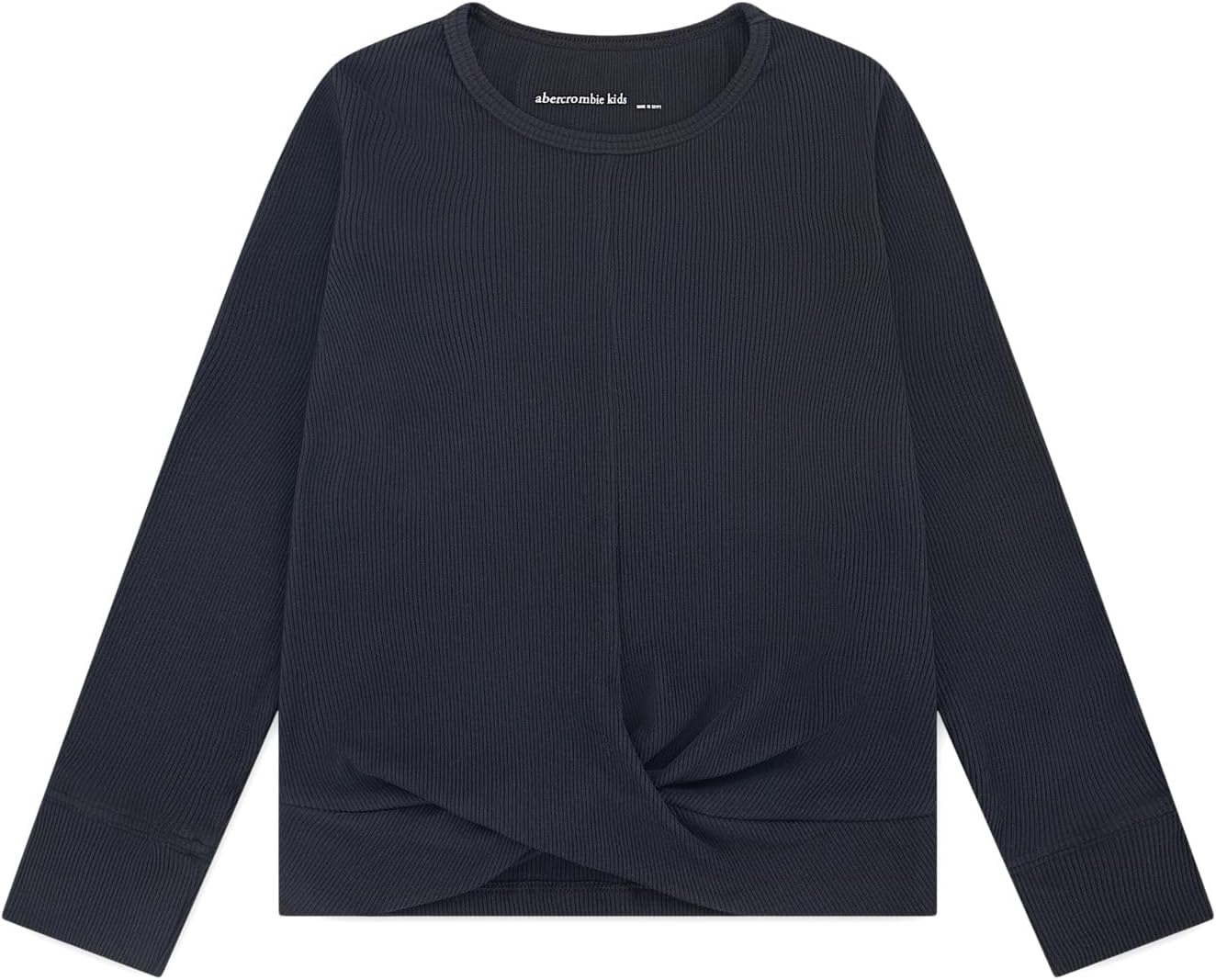 

Топ abercrombie kids Cozy Twist Front Knit Top, цвет ANF Anthracite