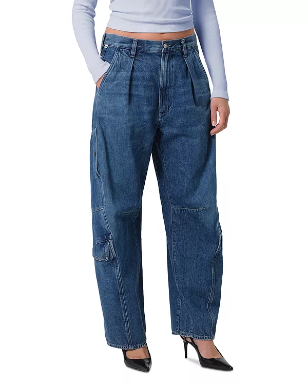 

Джинсы с высокой посадкой Flight pant high rise jeans в цвете Flight pant. Citizens Of Humanity, синий