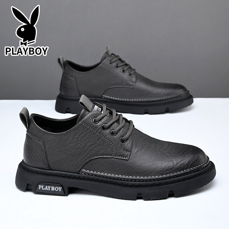 Туфли мужские Men"s Casual Men Low-Top Playboy, коричневый — фото 3