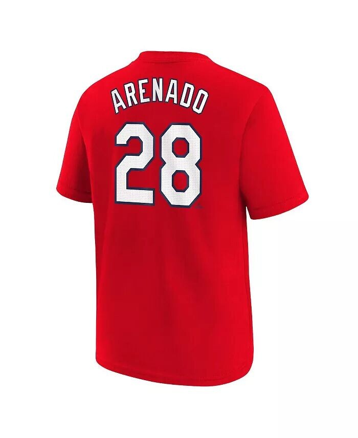 Футболка с именем и номером «Big Boys and Girls Nolan Arenado Red St. Louis Cardinals 2024 City Connect» Nike — фото 2
