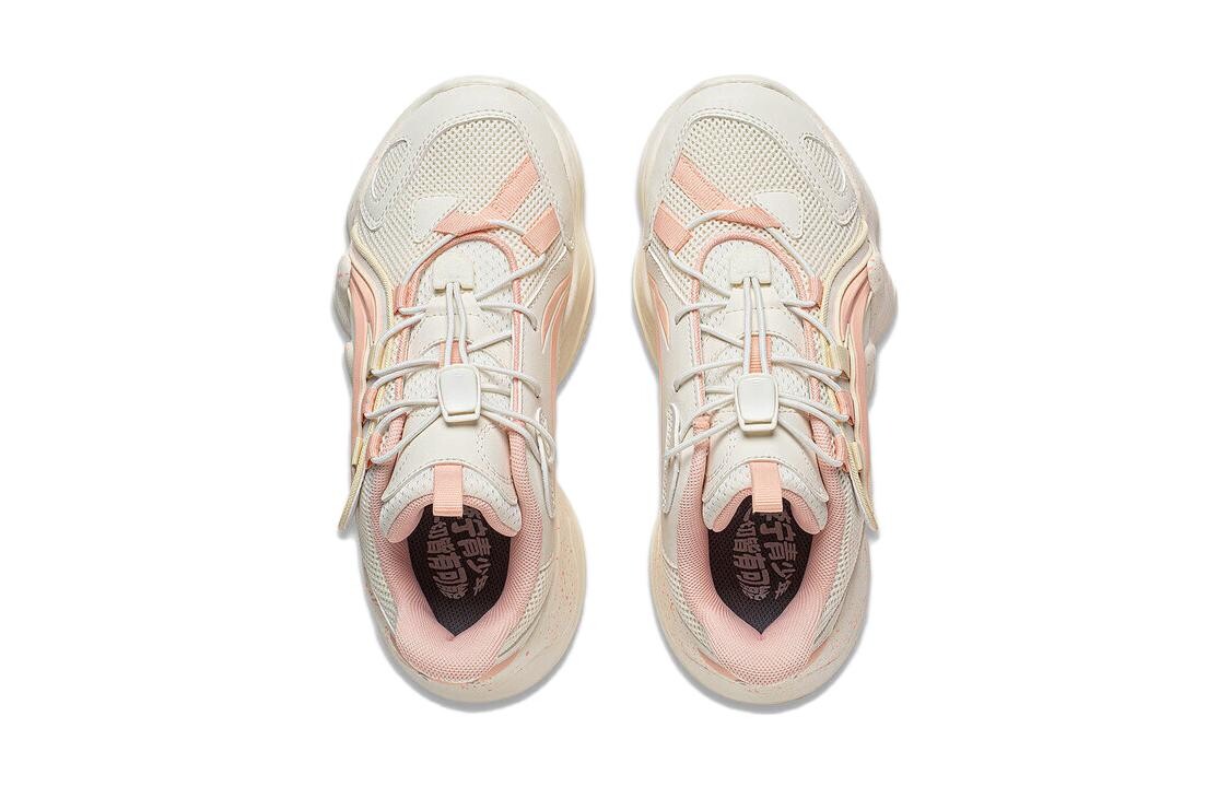 Кроссовки LINING YOUNG Kids Lifestyle Shoes GS Low-top Off-white/orange-pink, розовый — фото 4