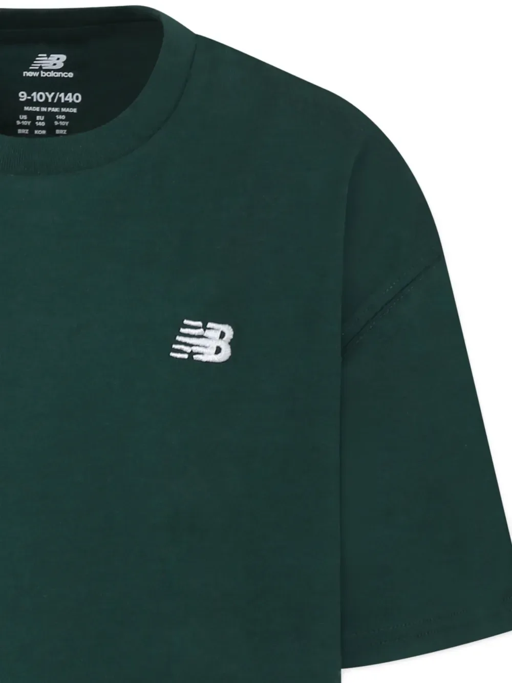 Футболка с короткими рукавами и логотипом New Balance Kids, зеленый — фото 3
