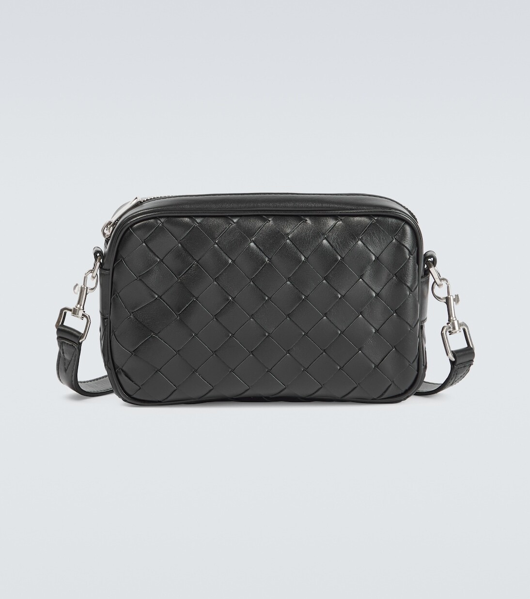 

Миниатюрная кожаная сумка через плечо intrecciato Bottega Veneta, черный
