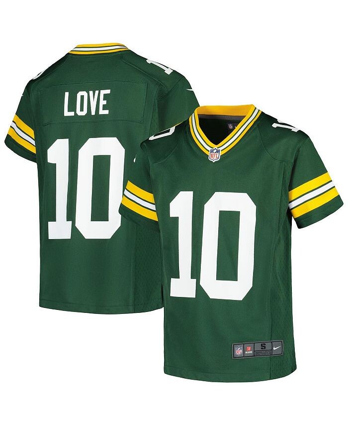 Игровая майка Big Boys Jordan Love Green Green Bay Packers Nike, зеленый — фото 2