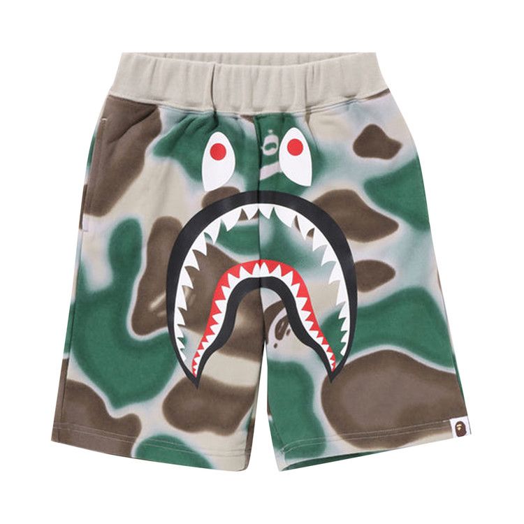 

Шорты BAPE Kids Liquid Camo Shark Sweatshorts 'Olive Drab'