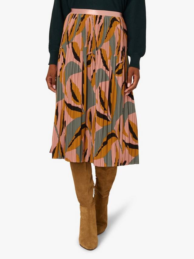 

Абстрактная плиссированная миди-юбка Adrianna Papell, Sea Green/Multi