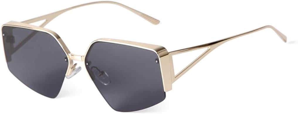 

Солнцезащитные очки с защитой UV400 | Металлическая оправа, градиентные серые линзы | Для женщин и мужчин, для занятий спортом на открытом воздухе и вождения DSVIGF, 02