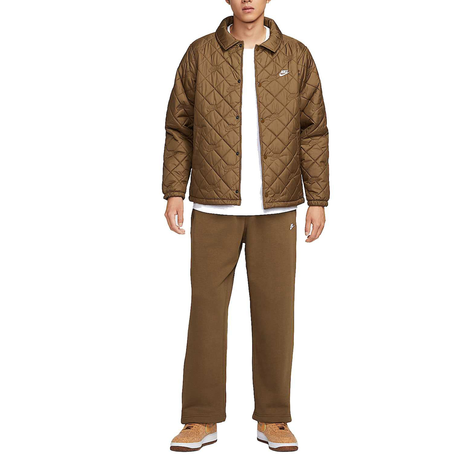 Nike Куртка-пуховик Club Puffer мужская Moss Wood Brown/White — фото 4