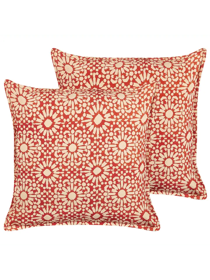 

Декоративная подушка Beliani 2er Set Deko CEIBA, цвет rot/beige