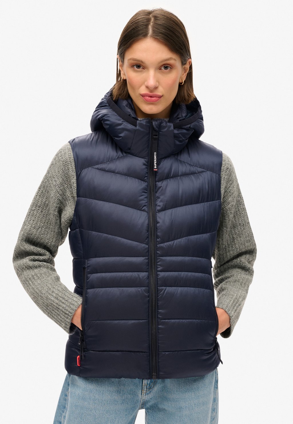 

Жилет HOODED FUJI QUILT PADDED Superdry, синий