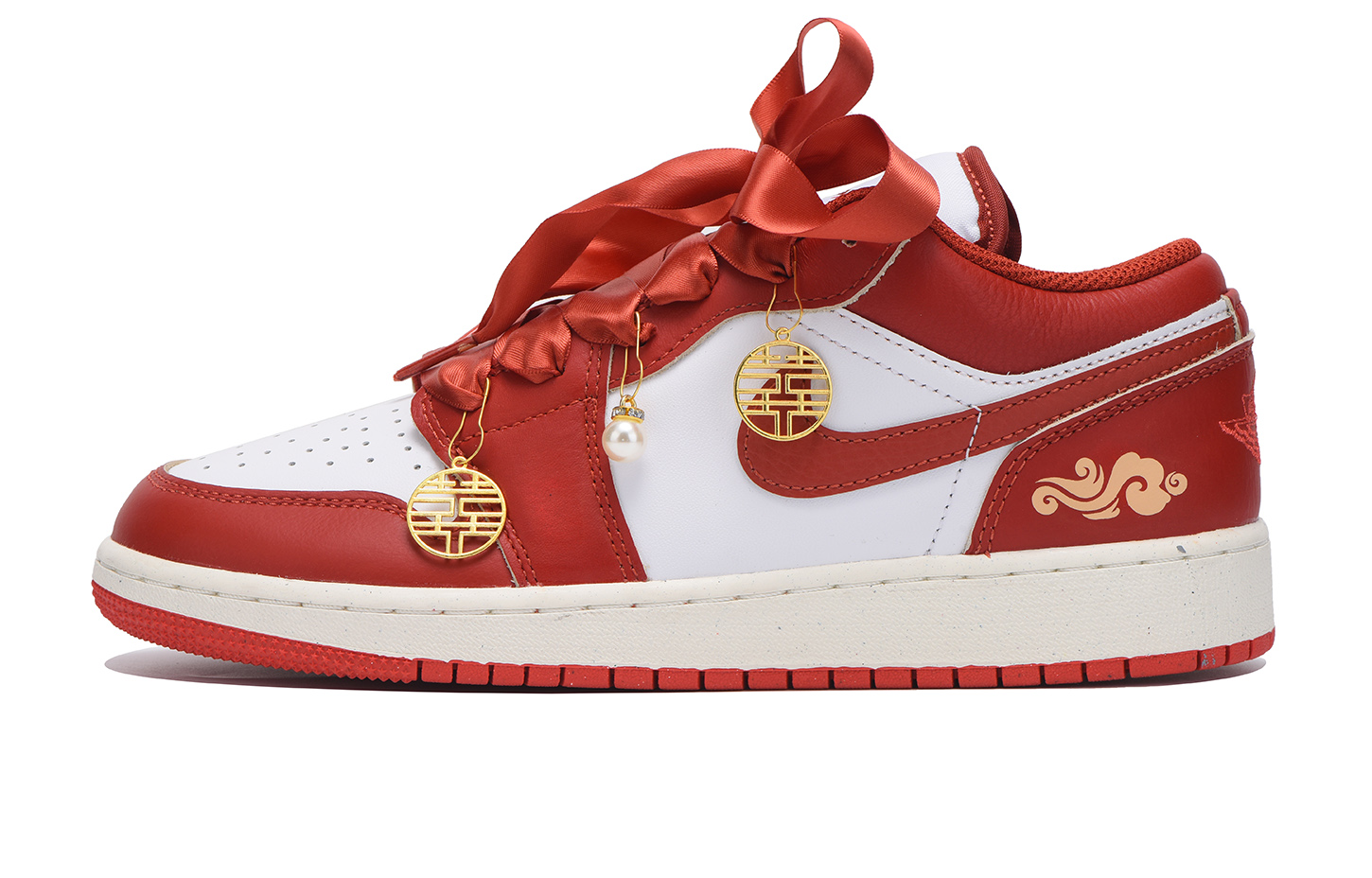 

Air 1 Противоскользящие Износостойкие Низкие Винтажные Баскетбольные Кроссовки Мужские Настоящий Красный Jordan