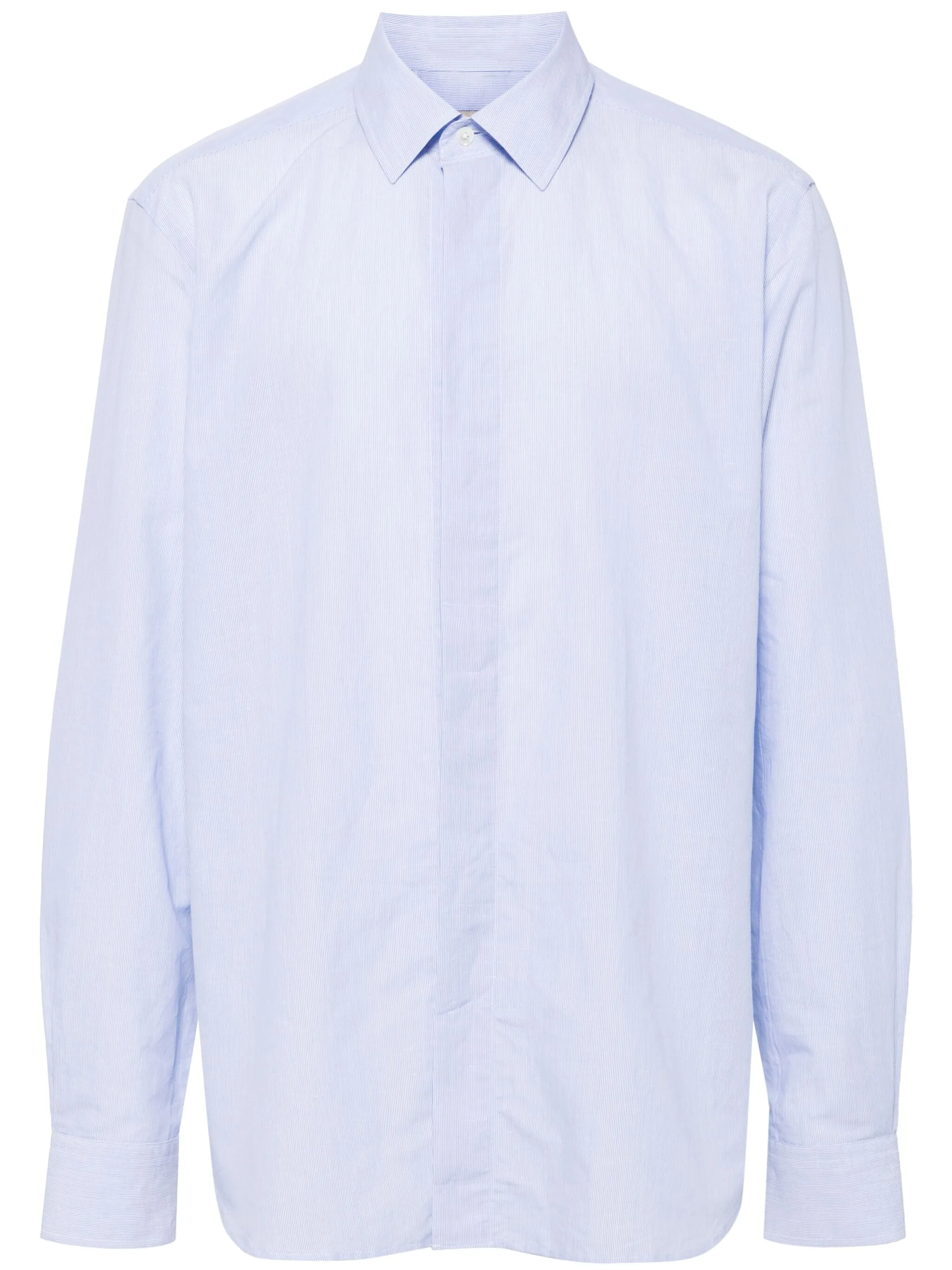 

Рубашка с потайной застежкой Corneliani, синий