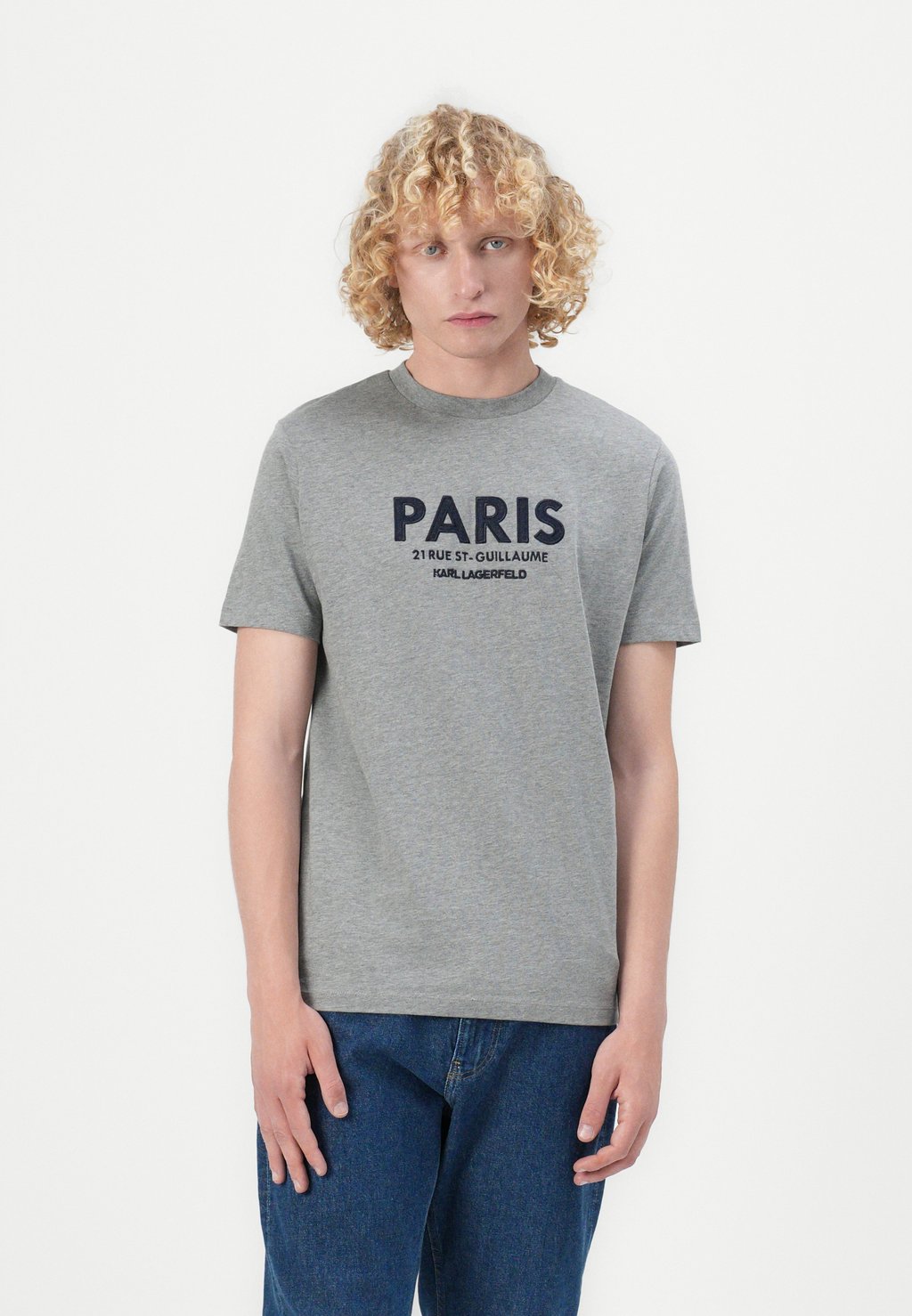 

Футболка с принтом CREWNECK KARL LAGERFELD, серый