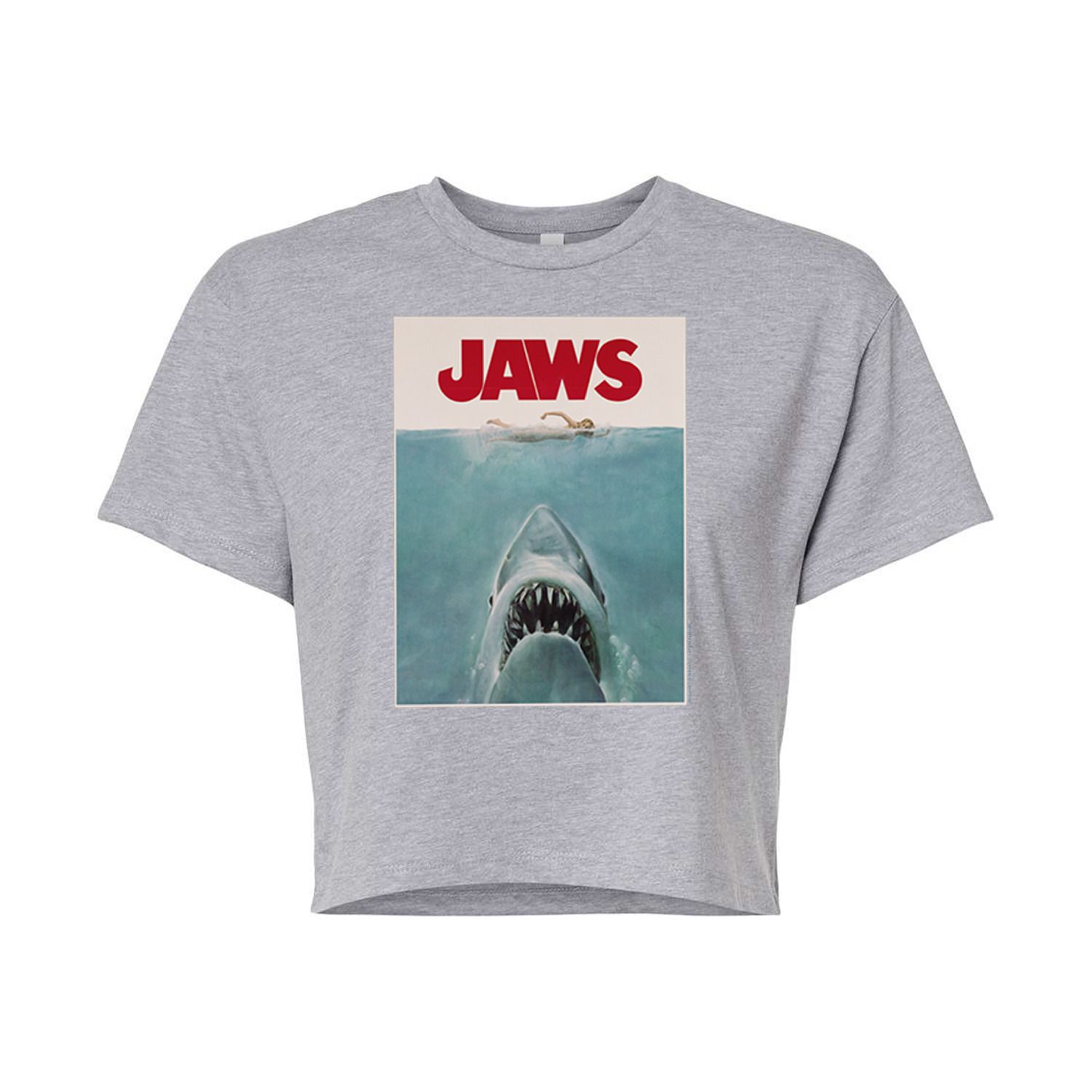 

Укороченная футболка с рисунком Juniors' Jaws Licensed Character, серый