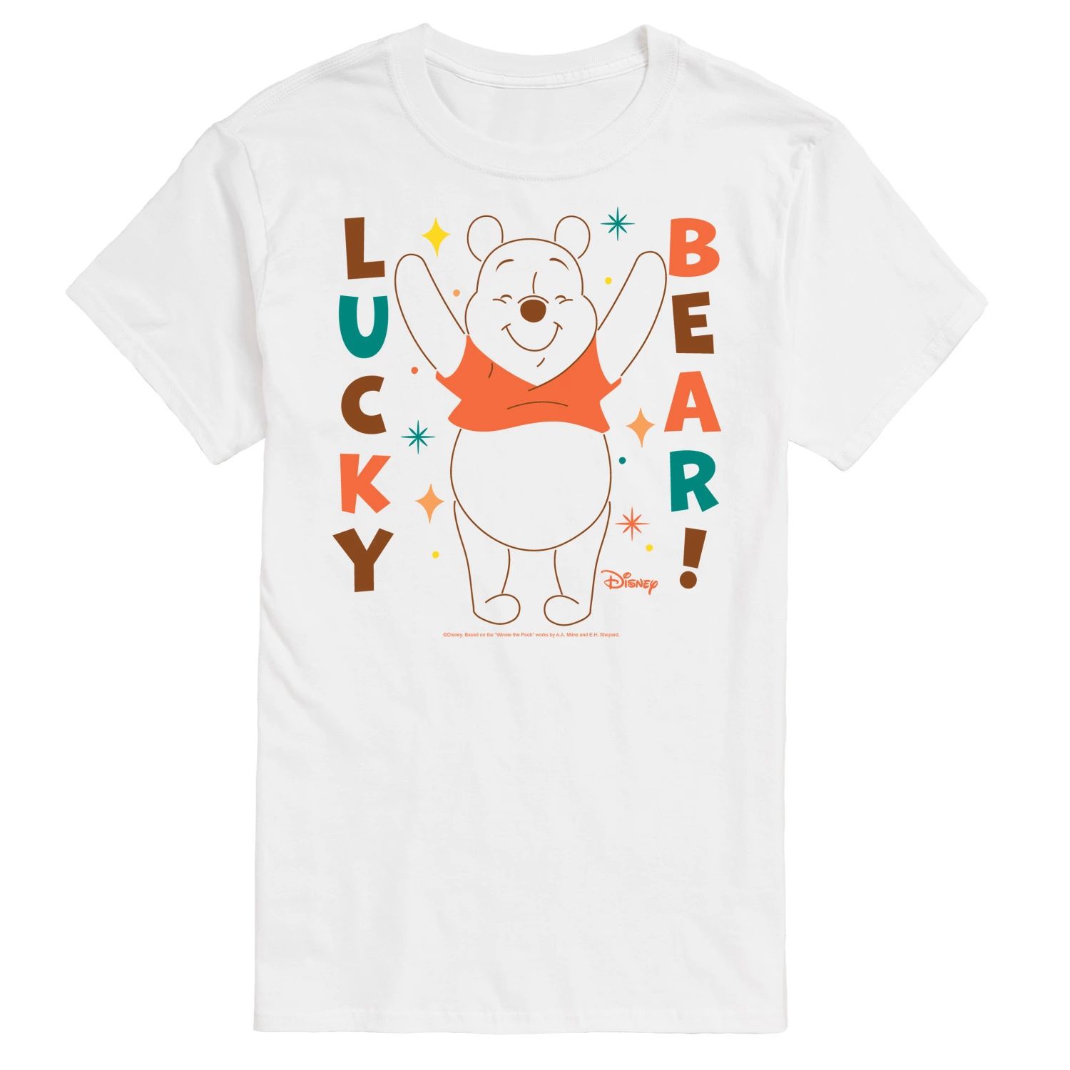 

Футболка Disney's Winnie the Pooh с рисунком Big & Tall Lucky Bear Licensed Character